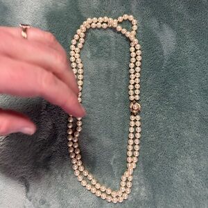 Vintage Pearl Double-Strand Necklace
